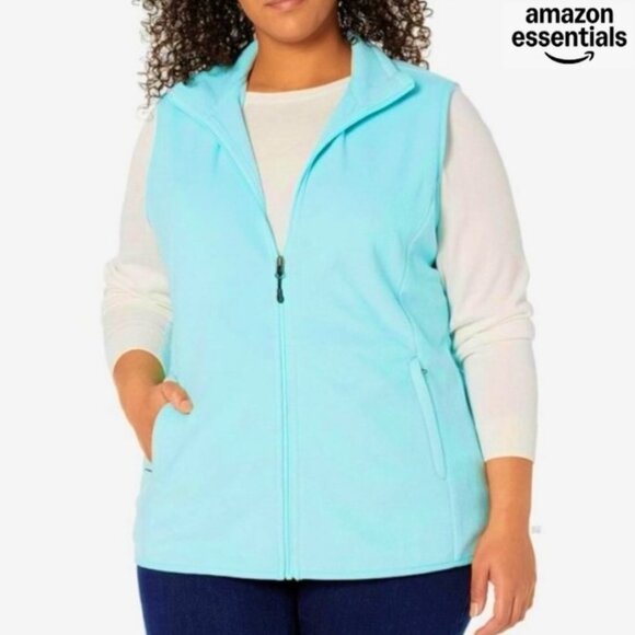 AMAZON ESSENTIALS Cozy & Lightweight Fleece Vest Teal/Turquoise - Size 3X - NWT - Picture 13 of 14